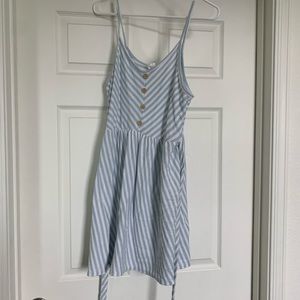 Blue striped summer dress